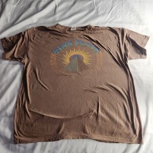 Vintage Pink Floyd T Shirt Brown Band Tee Rock Music Graphic
